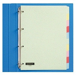 Tabblad Quantore 4-rings karton 10-delig recycled wit