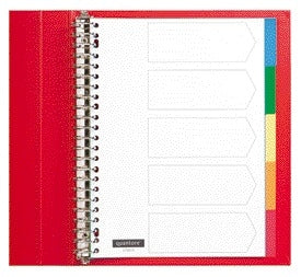 Tabblad Quantore 23-rings PP 5-delig, assorti