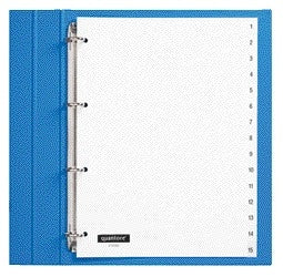 Tabblad Quantore 4-rings polypropyleen ivoorkleur 1-15