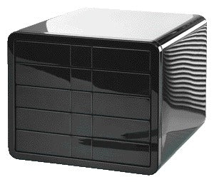 Leitz iBox 5Laden Bureaulade, Hoogglanzend Zwart, 40mm Hoog