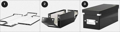 Leitz Wow CD-Box Klik & Opvouwbaar Zwart 143x136x352mm - 2
