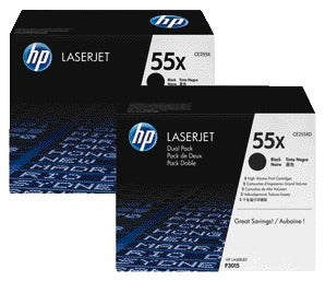 HP CE255XD (55X) Zwarte Tonercartridge 2-pack voor Hoge Capaciteit