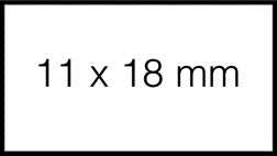 Prijsetiket 11x18mm Sato PB1, afneembaar wit