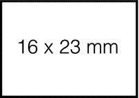 Prijsetiket 16x23mm Sato Duo 20, afneembaar wit