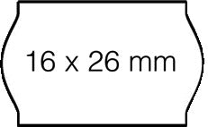 Prijsetiket 16x26mm Open-Data S14/Sato Judo, Afneembaar, Wit