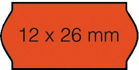 Prijsetiketrol 12x26mm Open-Data C6, permanent rood