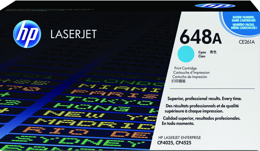 HP CE261A 648A Blauwe Originele Tonercartridge voor Hoge Afdrukcapaciteit