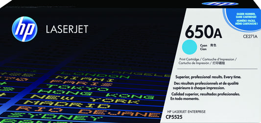 HP CE271A (650A) Blauwe Tonercartridge voor Kleurprinten