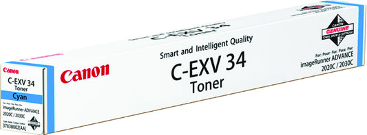 Canon C-EXV 34 Blauwe Tonercartridge - Hoge capaciteit