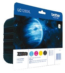 Brother LC-1280XLVALBP Multi-Color Zwart + 3 Kleuren Inktcartridge