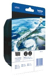 Inktcartridge Brother LC-985BK2 zwart 2-pack voor langdurig printen