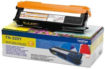Toner Brother TN-320Y Geel - 1500 Pagina’s, Origineel voor Brother printers
