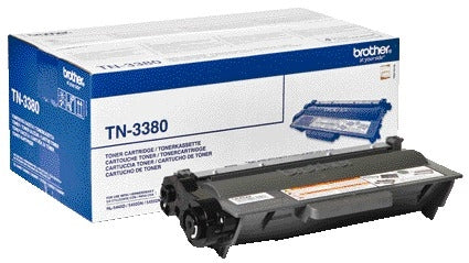 Toner Brother TN-3380 Zwart - 8000 Pagina’s, Origineel voor Brother printers