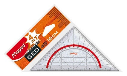 Maped Geodriehoek Geometric 16cm met Vaste of Afneembare Grip