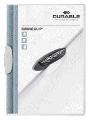 Durable Swingclip Klemmap A4 wit, milieuvriendelijk polypropyleen
