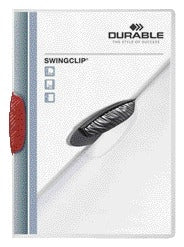 Durable Swingclip Klemmap A4 rood, milieuvriendelijk polypropyleen