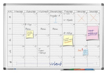 Legamaster universeel planbord 60x90cm, magnetisch en whiteboard