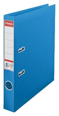 Esselte Vivida No.1 50mm PP A4 Blauw met Power Nr.1 mechaniek en etikethouder