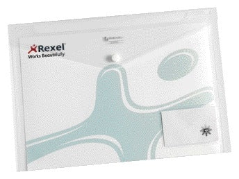 Rexel Ice Documentenvelop A4 Transparant - Met Sluiting
