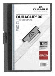 Durable Klemmap A4 grijs, 3mm capaciteit, metalen klem