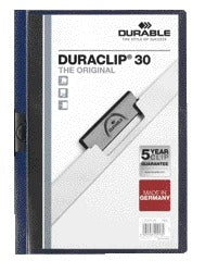 Durable Klemmap A4 nachtblauw, 3mm capaciteit, metalen klem