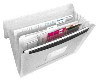 Projectmap Vivida PP 6-vaks met elastische sluiting en tabs