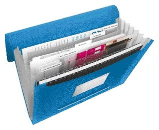 Esselte Vivida A4 6-vaks PP projectmap met tabs in blauw