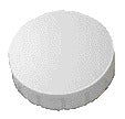 Magneet MAUL Solid 20mm, 300gr, wit, set van 10