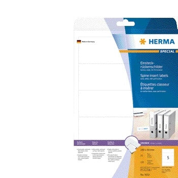 Herma Blanco kartonnen rug-insteekkaart 54x190mm