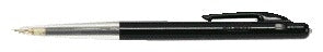 Bic M10 F Zwart – fijne balpen met drukknop