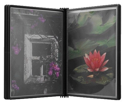 Djois Flex-O-Frame Wandelement A4 met 5 tas, zwart