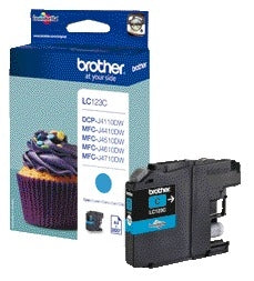 Inktcartridge Brother LC-123C blauw voor scherpe kleurenafdrukken