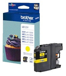Brother LC-123Y Gele Inktcartridge voor Hoge Capaciteit