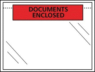 Bedrukte Paklijstenvelop Quantore 165x122mm, 'Documents Enclosed'