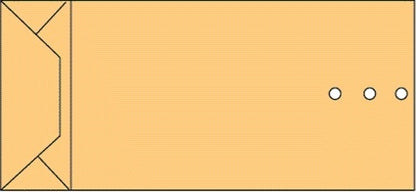 Envelop Quantore monsterzak 120x285x50mm 120 g/m² kraft bruin