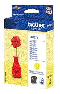 Brother LC-121Y Geel Inktcartridge voor heldere kleuren