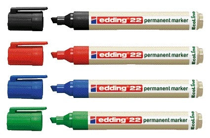 Edding 22 Eco Permanent Marker 1-5mm Zwart Schuin - 2