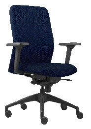 Bureaustoel Euroseats Vigo 002 blauw, NEN1335, synchroonmechaniek