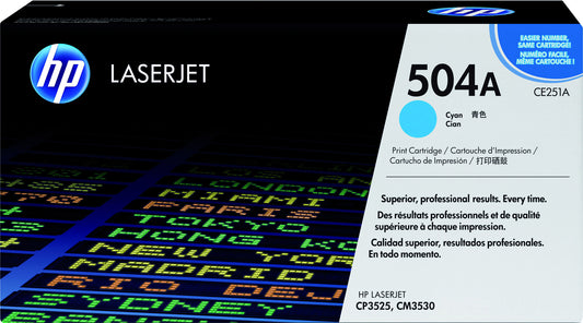 HP CE251A 504A Blauw Tonercartridge - Hoge afdrukkwaliteit