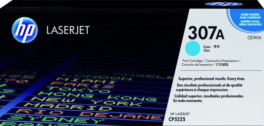 HP CE741A 307A Blauwe Originale Tonercartridge