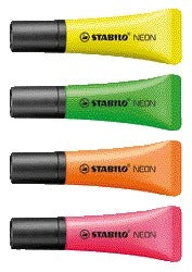 Stabilo Neon Textmarkeerstift 72/24 Geel met Anti-Dry-Out Technologie - 2