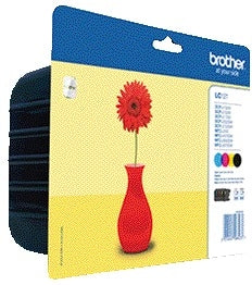 Brother LC-121VALBP Zwart + 3 kleuren inktcartridge set