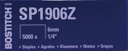 Bostitch SBS191/4CP gegalvaniseerde nietjes, 6 mm