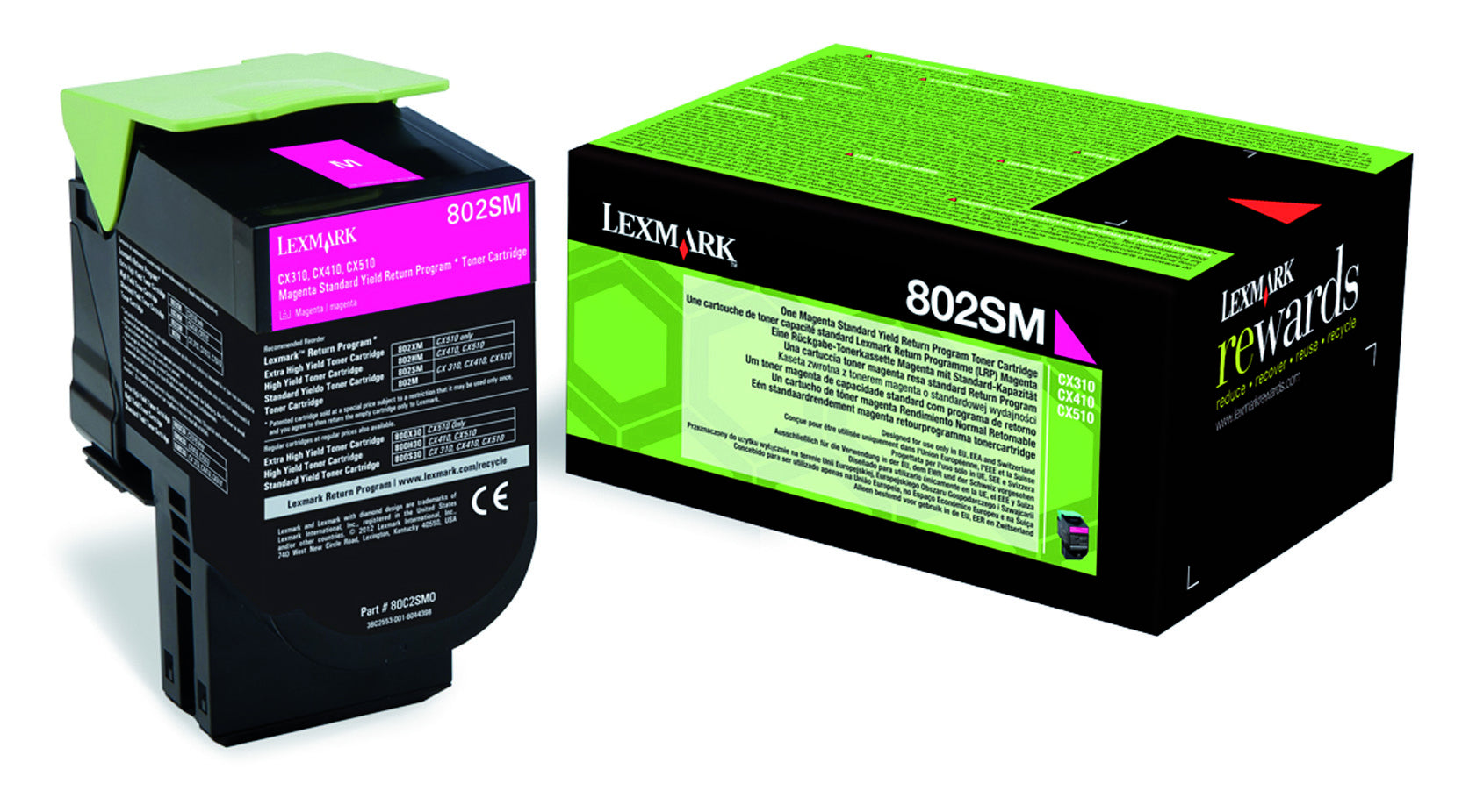 Lexmark 80C2SM0 Rood Prebate Tonercartridge (2000 pagina's)