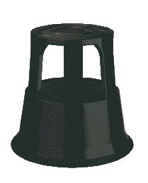 Metaal Opstapkruk Roll-A-Step 42cm met 3 wieltjes, zwart