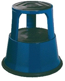 Opstapkruk Desq Roll-a-Step 42 cm met metalen antislip bodem in blauw