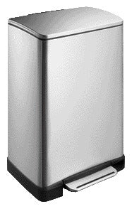 Afvalbak EKO E-Cube pedaalemmer 40 liter RVS