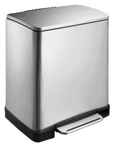 Afvalbak EKO E-Cube pedaalemmer 20 liter RVS