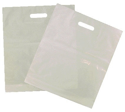 Neutrale draagtas PE 45x50cm, 50 micron, wit (500 stuks)