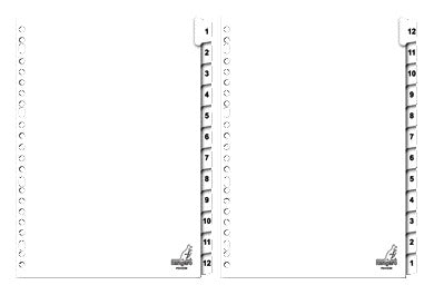 Kangaro PK412CM A4 23-rings kartonnen tabbladen 12-delig met cijfers - 2